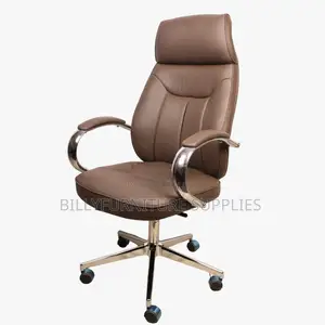 High Back Boss Leather Chair With Chrome Base
