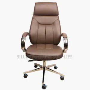 High Back Boss Leather Chair With Chrome Base