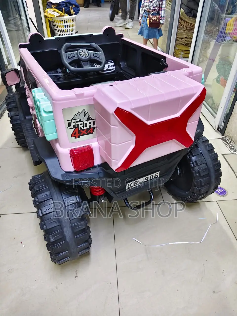 Pink Kids Electric Ride-on SUV Jeep (Model KP-906).