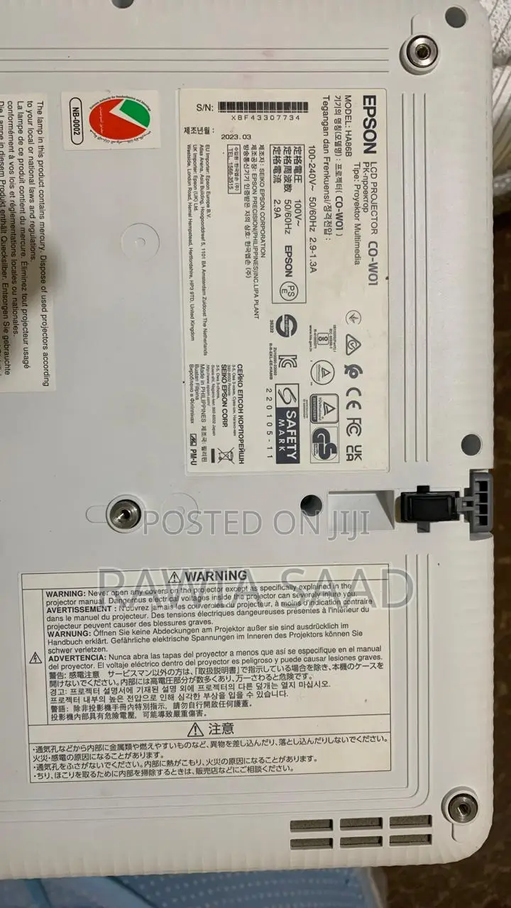 Epson CO-W01 Projector – Excellent Condition