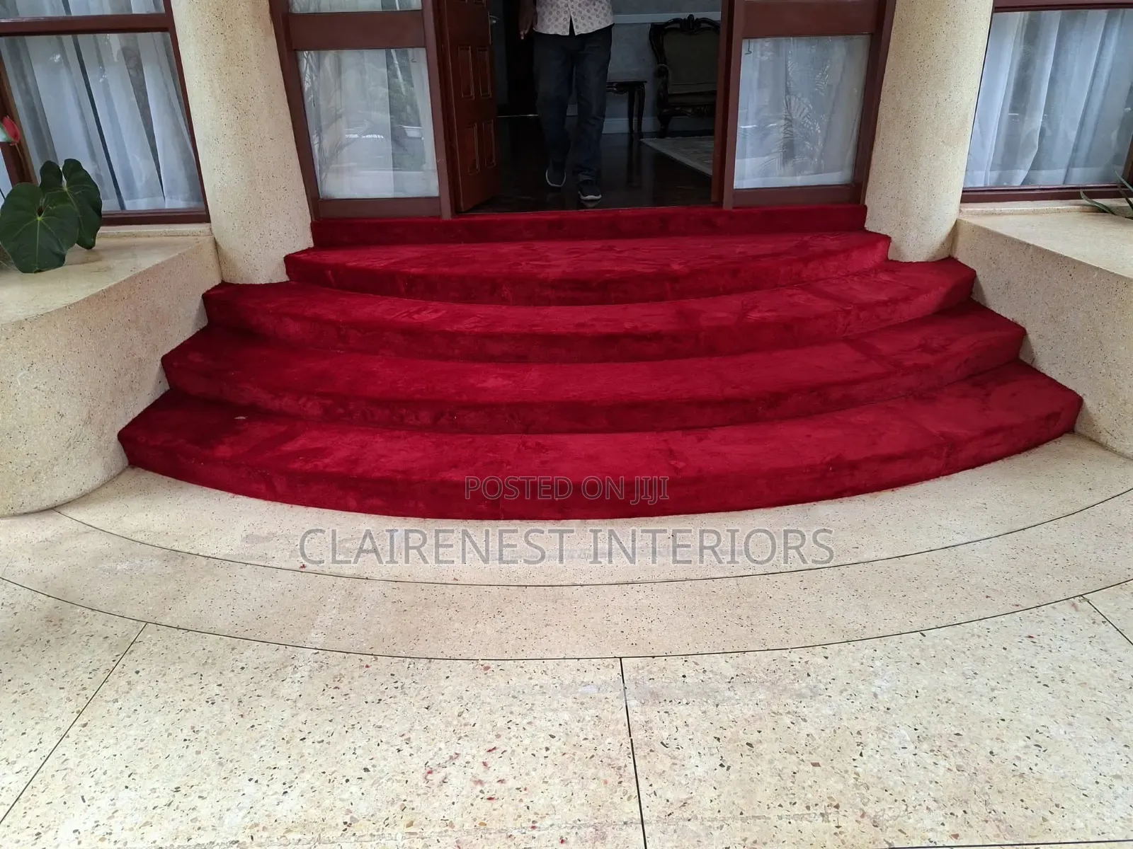 Fluffy Smooth Red Presidential Wall to Wall Carpets
