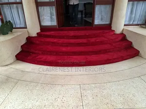 Fluffy Smooth Red Presidential Wall to Wall Carpets