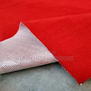 Dark Grey and Red Luxurious Wall to Wall Carpets