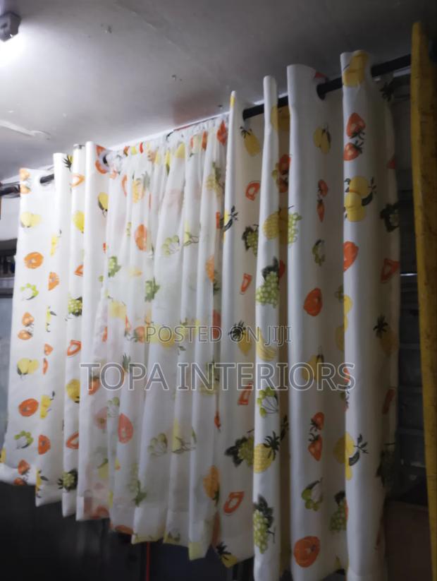 Fruit Themed Kitchen Curtains Set With Matching Sheers - main view