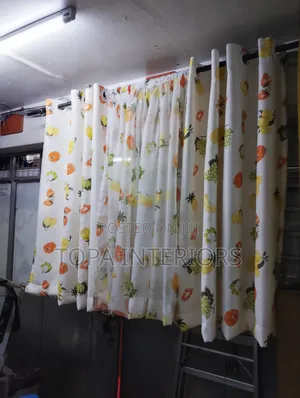 Fruit Themed Kitchen Curtains Set With Matching Sheers