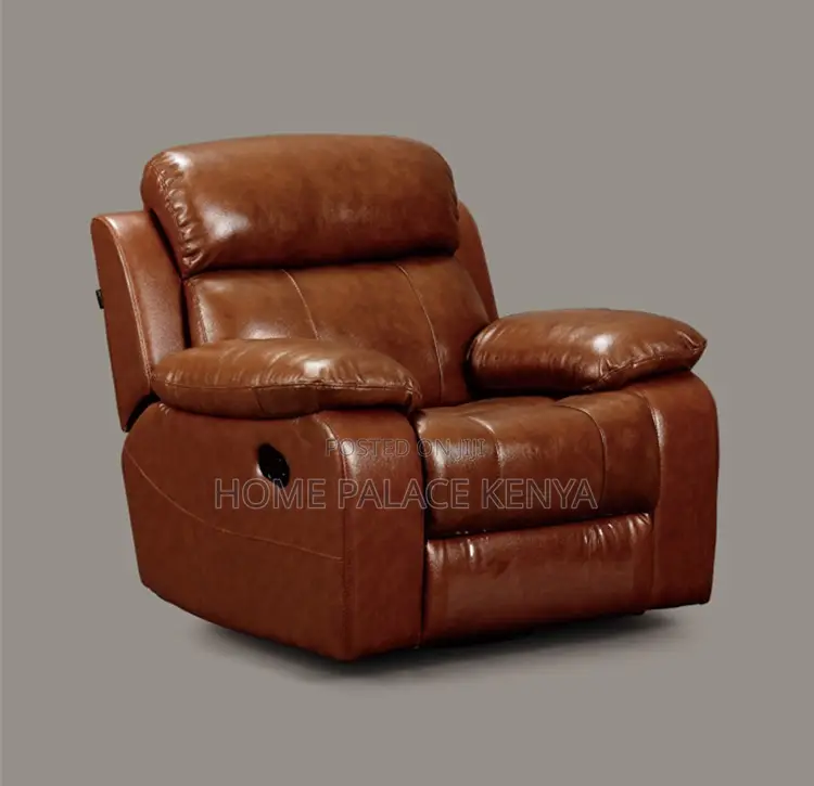 Home Sofa; High Quality Single Leather Recliner Sofa With Padded Seat