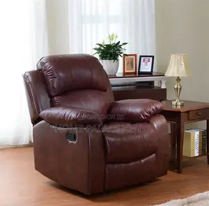 Home Sofa; High Quality Single Leather Recliner Sofa With Padded Seat