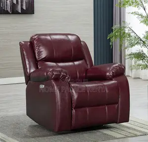 Home Sofa; High Quality Single Leather Recliner Sofa With Padded Seat