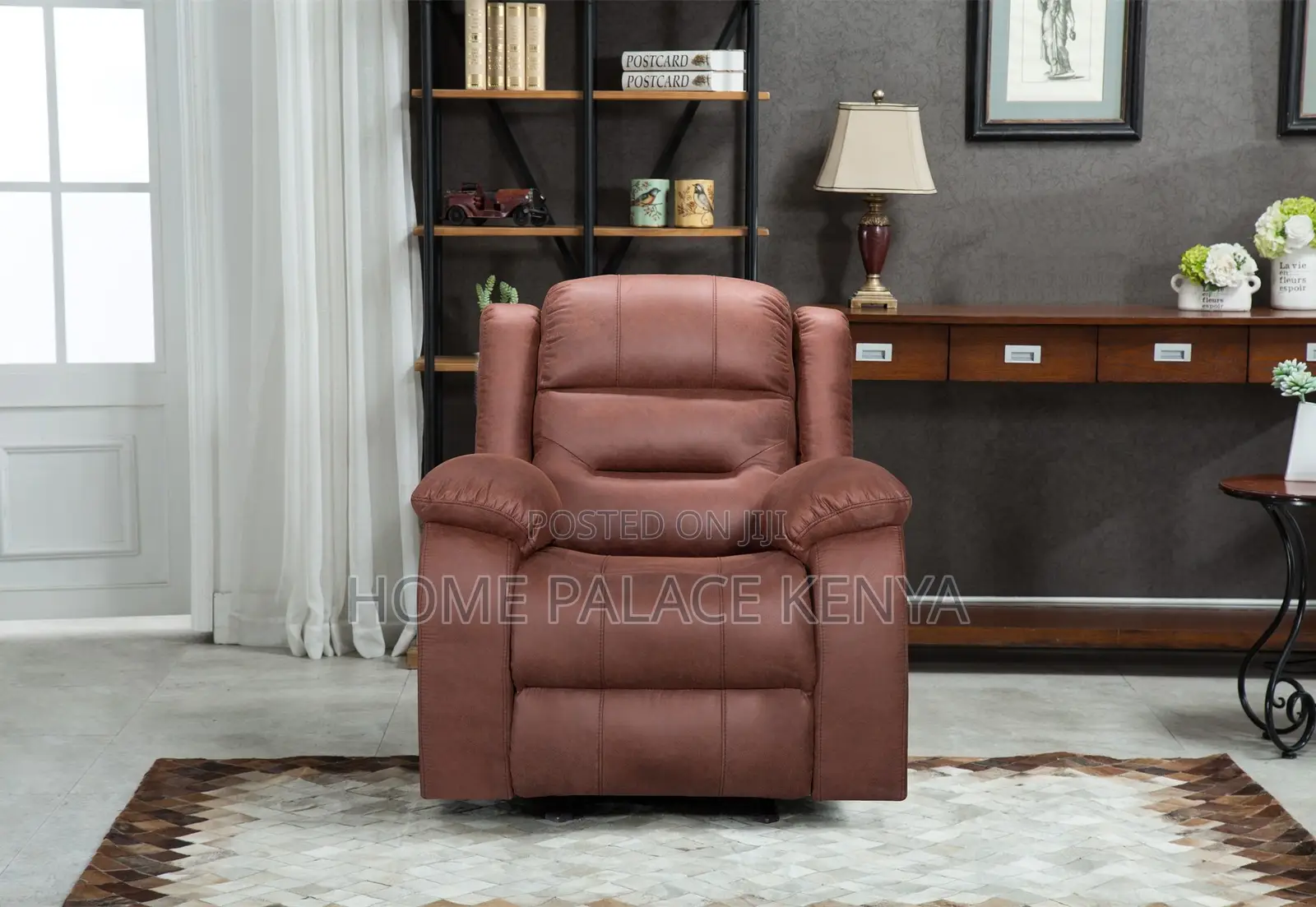 Home Sofa; High Quality Single Leather Recliner Sofa With Padded Seat