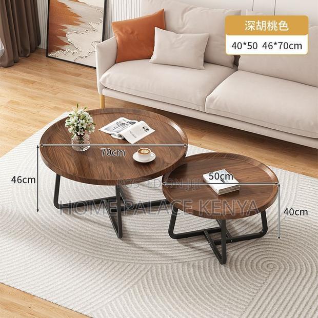Coffee Table; Space-Saving Coffee Tables With Metal Frame for Lounge - thumbnail 3