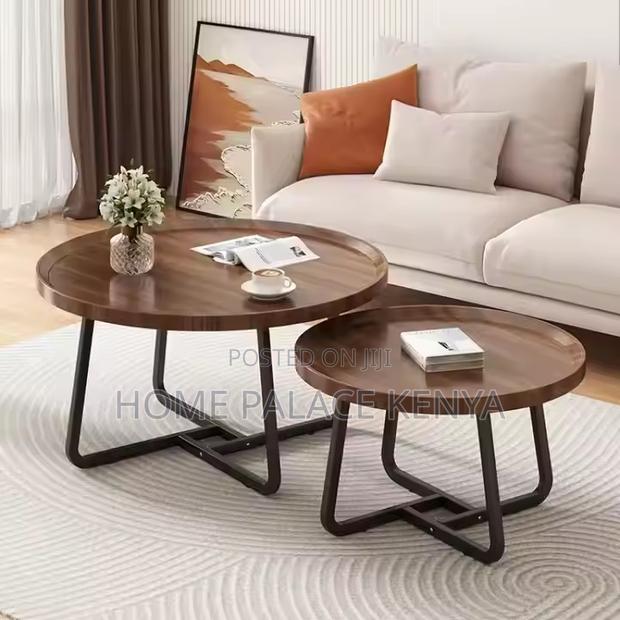 Coffee Table; Space-Saving Coffee Tables With Metal Frame for Lounge - thumbnail 2