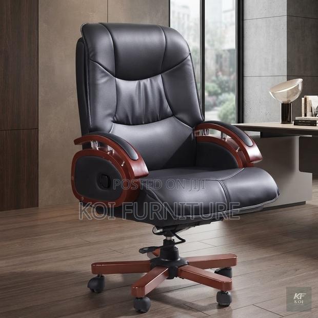 Office Chairs; Executive High Bcak Heavy Leather Boss Seat - thumbnail 3
