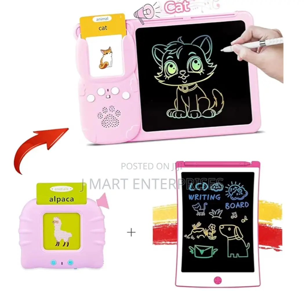 Talking Flash Cards With LCD Writing Tablet for Kids