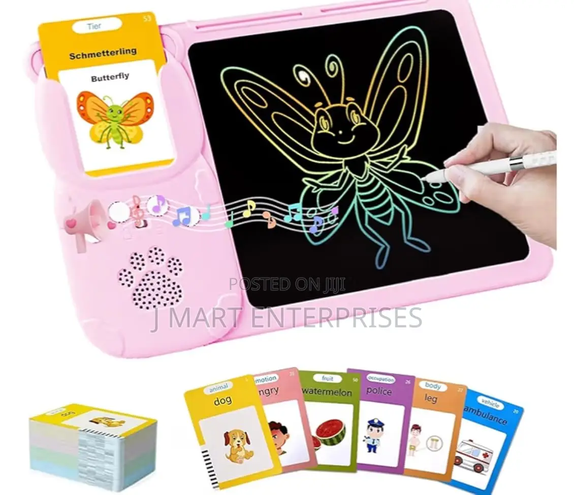 Talking Flash Cards With LCD Writing Tablet for Kids