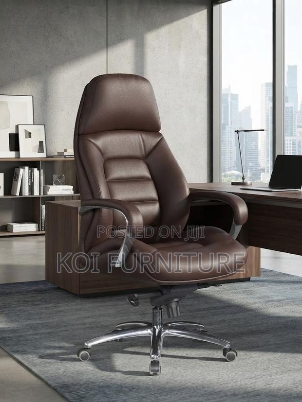 Office Chairs; High Back Swivel Office Executive Senior Chairs - thumbnail 2
