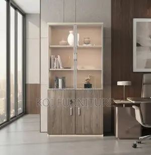 Office Cabinet; Two Doors Wooden Cabinet With Shelves