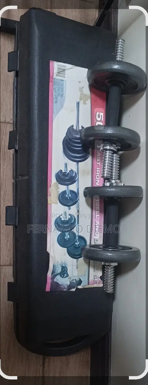 Adjustable Cast Iron Dumbbell Barbell Set