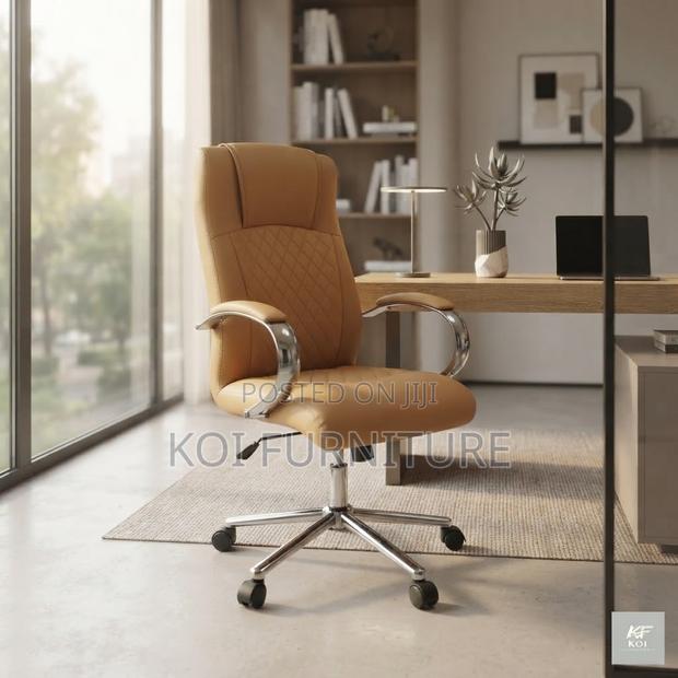 Office Chairs; Executive CEO Office High Back Leather Chairs - thumbnail 2