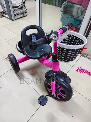 Classic Kids Pedal Tricycle With Storage Basket