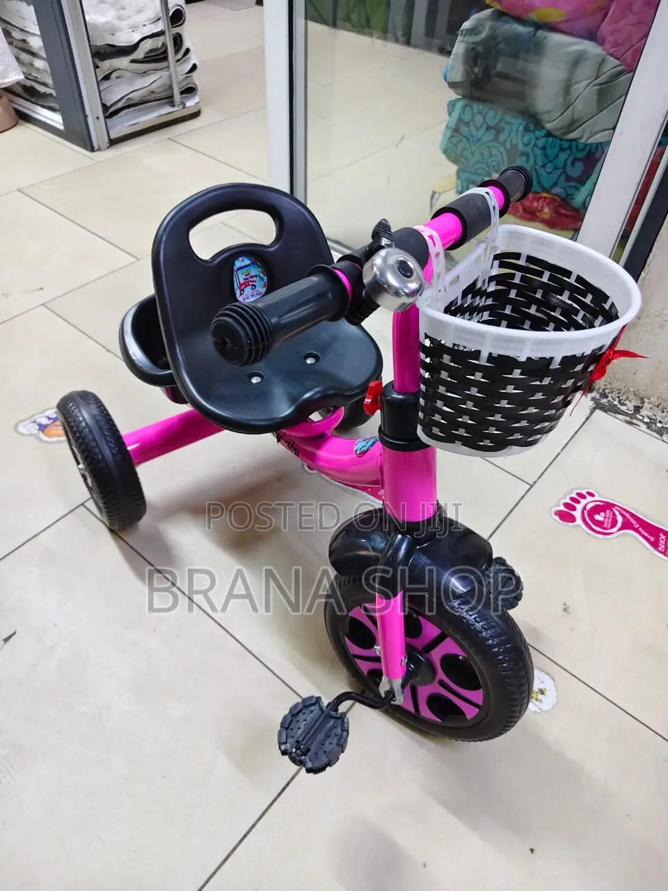 Classic Kids Pedal Tricycle With Storage Basket