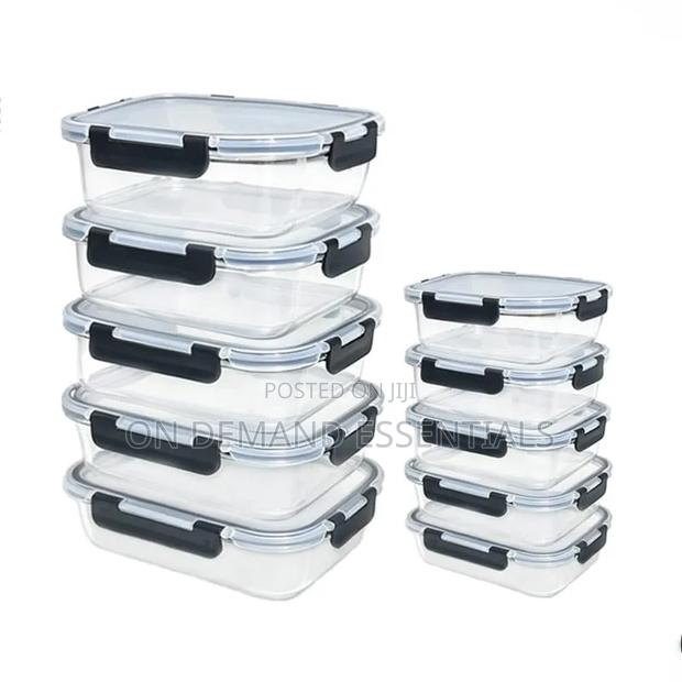 10 PCS Set Food Grade Glass Storage Containers