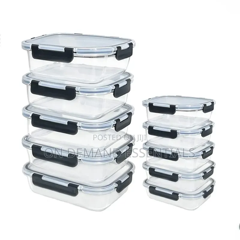 10 PCS Set Food Grade Glass Storage Containers