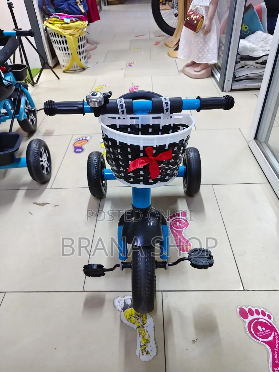Classic Kids Pedal Tricycle With Storage Basket –Blue