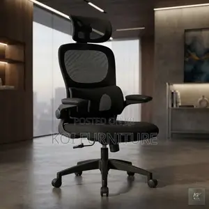 Office Chairs; Orthopedic High Back Office Chair With Flip Up Arm