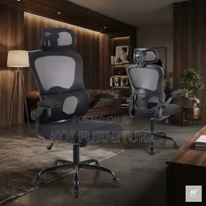 Office Chairs; Orthopedic High Back Office Chair With Flip Up Arm