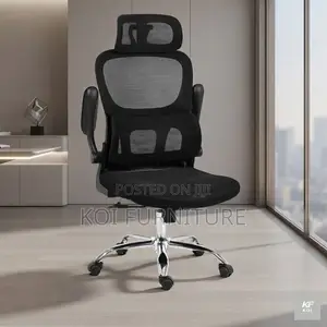 Office Chairs; Orthopedic High Back Office Chair With Flip Up Arm