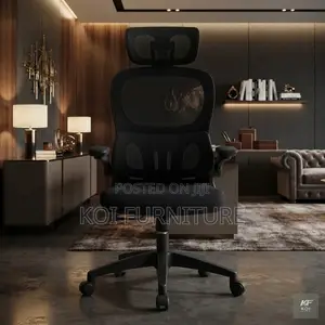 Office Chairs; Orthopedic High Back Office Chair With Flip Up Arm