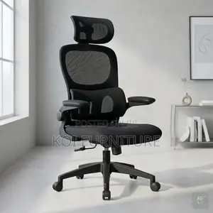 Office Chairs; Orthopedic High Back Office Chair With Flip Up Arm