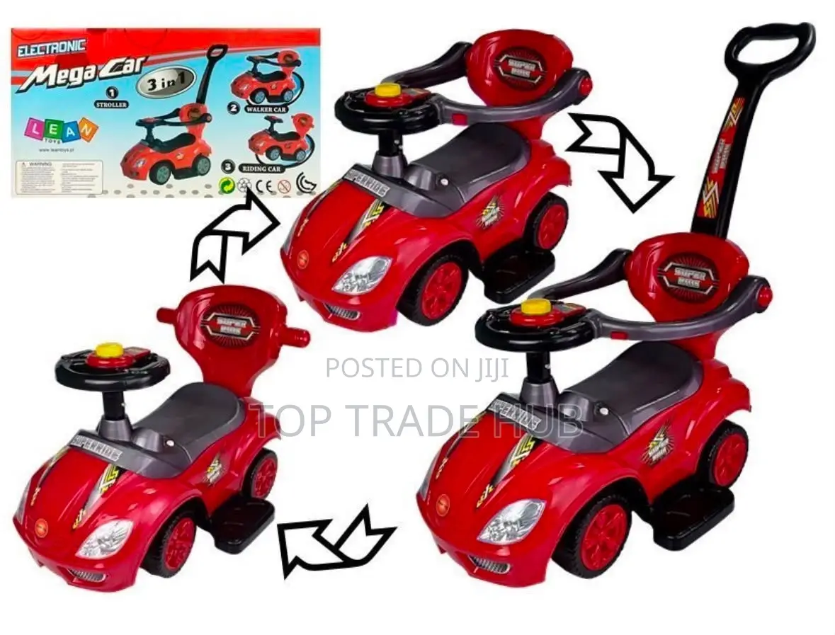 MegaCar 3 in 1 - Stroller/Walker Car/Riding on Push Car for Kids