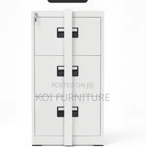 Office Cabinet; Three Drawers Lockable Cabinet With Bar Lock