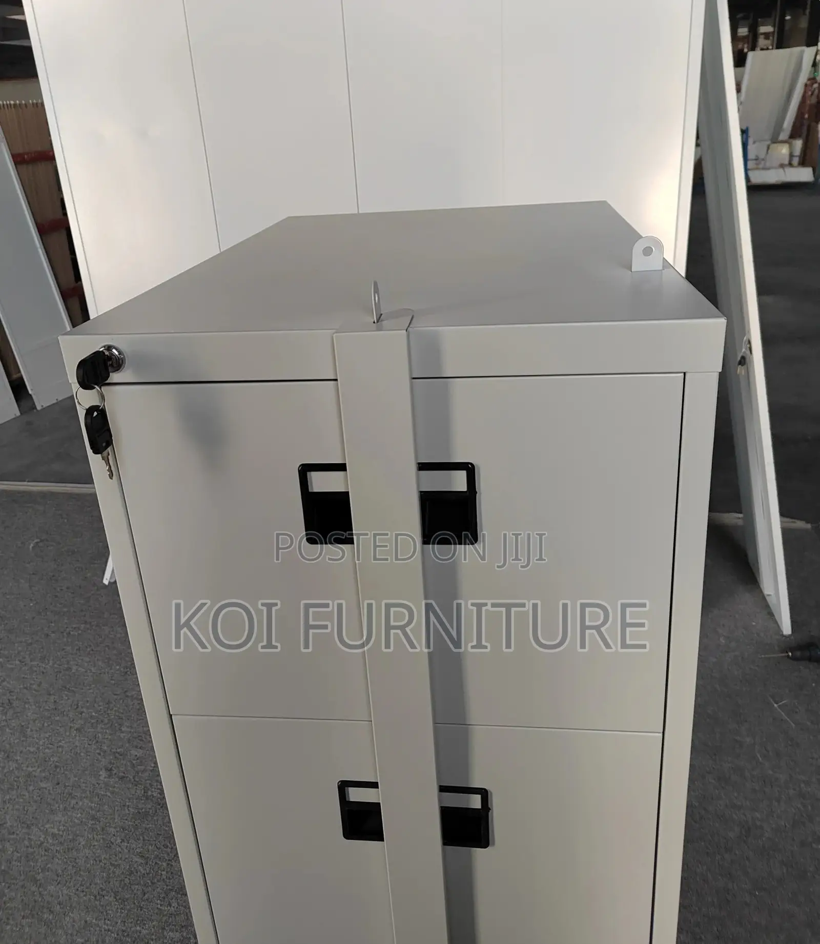 Office Cabinet; Three Drawers Lockable Cabinet With Bar Lock