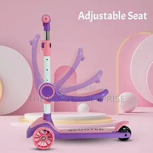 Pink Kids Adjustable Scooter With a Seat