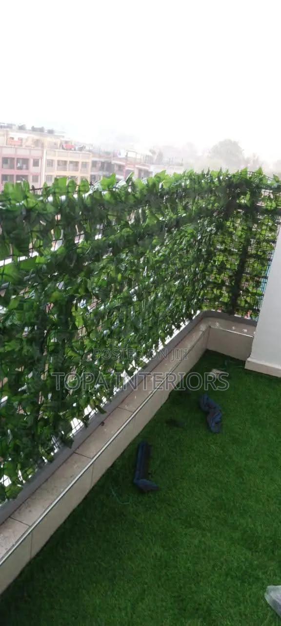 Balcony Privacy Fence Artificial Leafy Plants