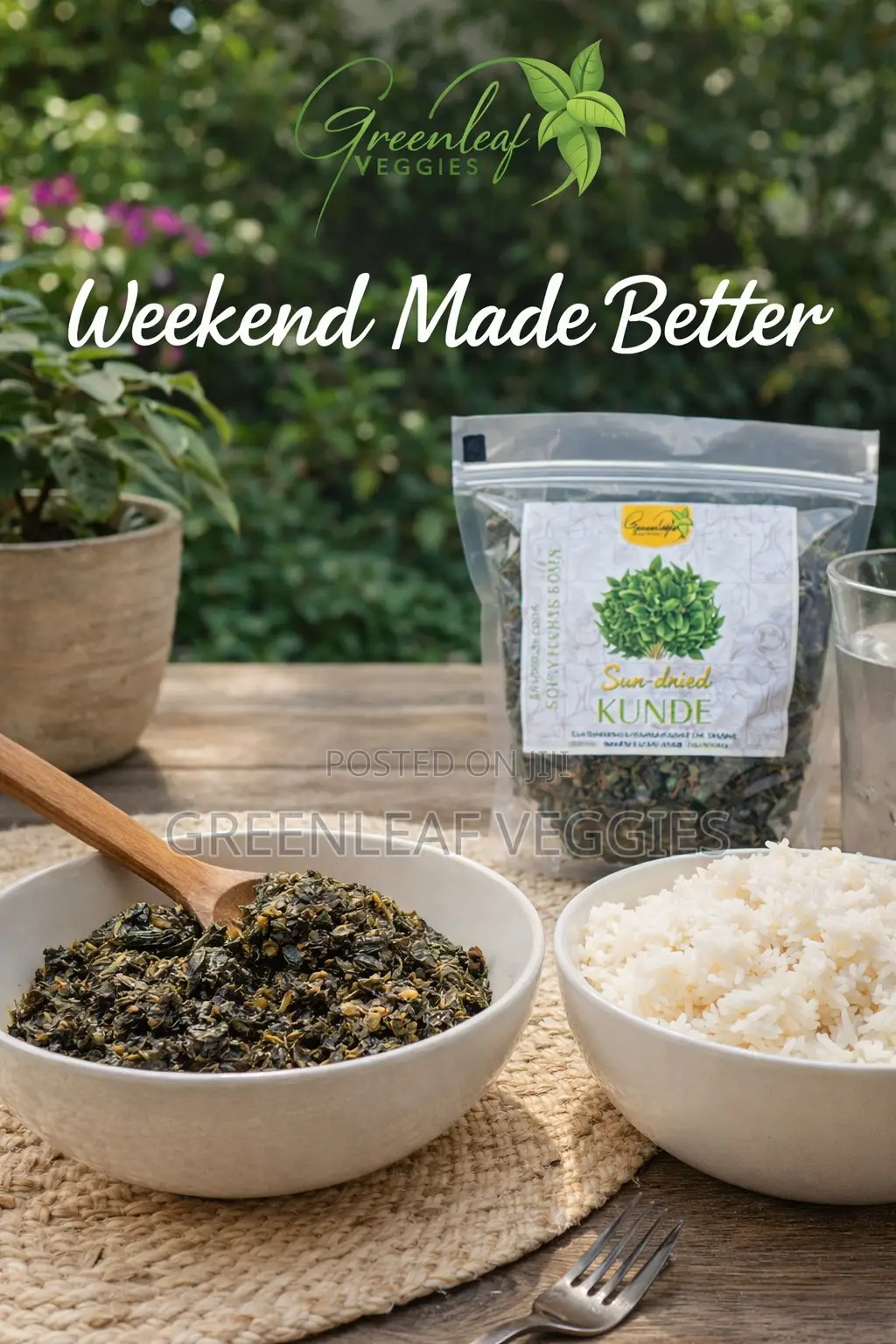 Greenleaf Veggies: Dried Kunde (Cowpea Leaves) – Ready-to-Cook