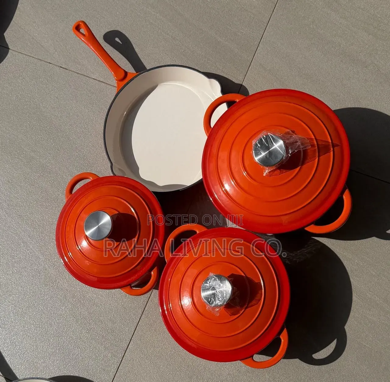 7-Piece Enamel Cast Iron Cookware Set | Heavy Duty Cooking Pots