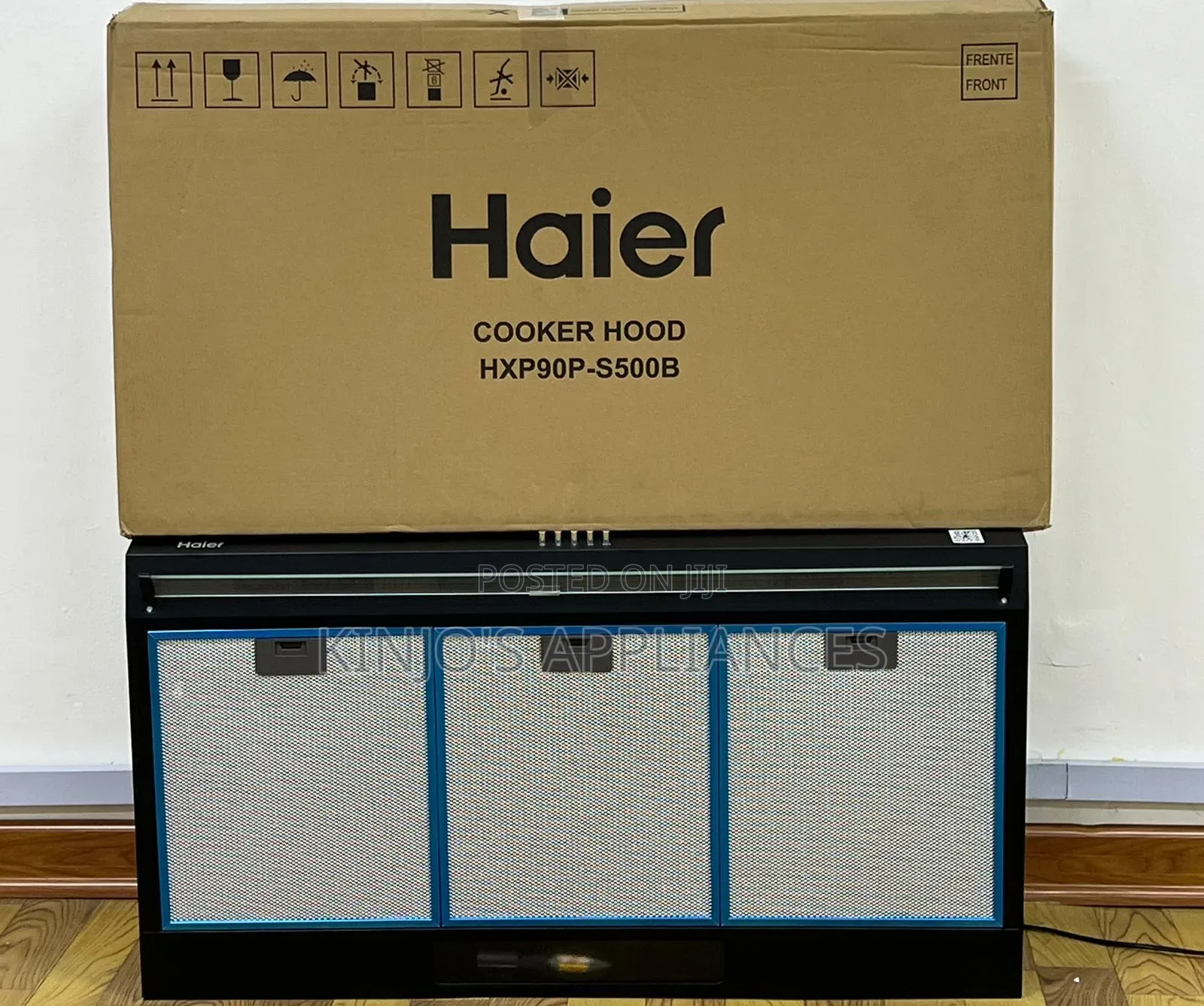 Haier 90cm Professional Kitchen Chimney Hood HXP90P-S500B–