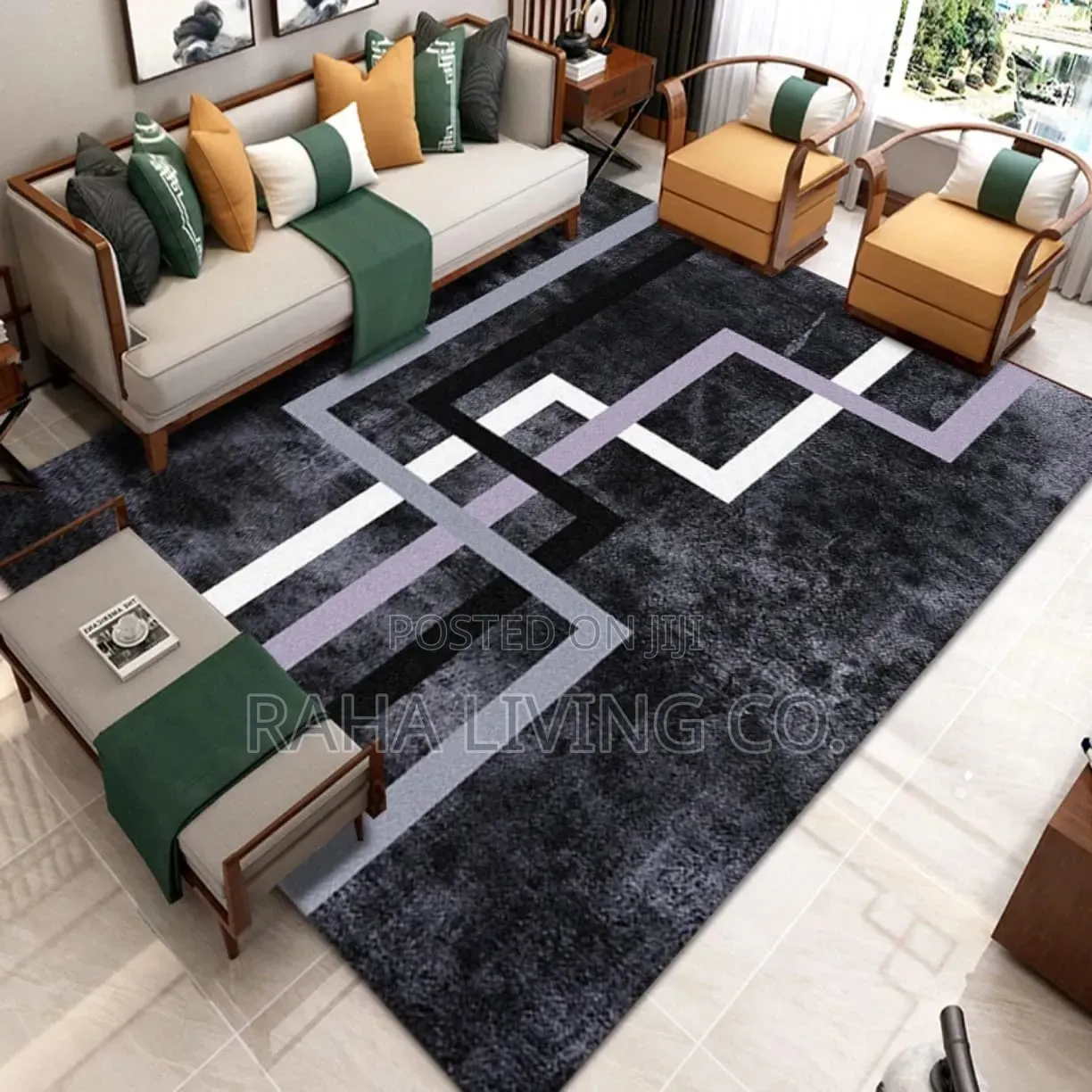 5×8 HD Printed Carpet | Modern Living Room Rug
