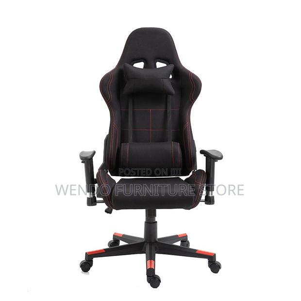 Office Chairs; Leather High Back Gaming Seat With Pillow Headrest - thumbnail 2