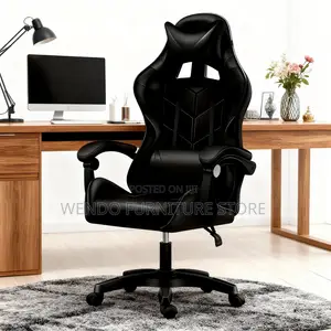 Office Chairs; Leather High Back Gaming Seat With Pillow Headrest