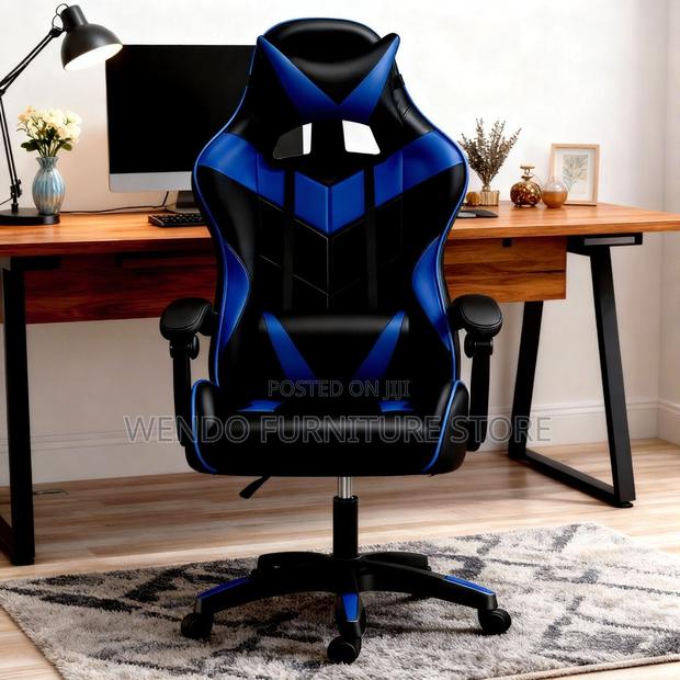 Office Chairs; Leather High Back Gaming Seat With Pillow Headrest - thumbnail 8