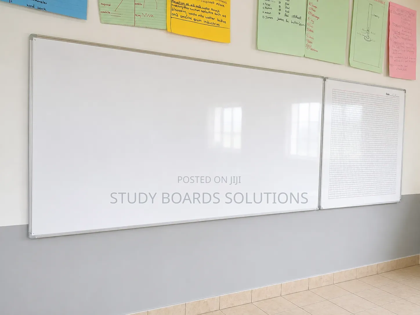 8ftx4ft Magnetic Whiteboard and Graphboard 4ftx4ft for Schools