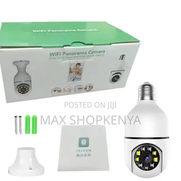 WiFi PTZ 360° Rotating CCTV Camera Bulb - thumbnail 2