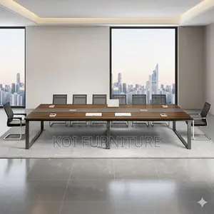 Boardroom Table; 240CM Long Wooden Polished Boardroom Table