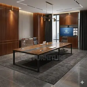 Boardroom Table; 240CM Long Wooden Polished Boardroom Table