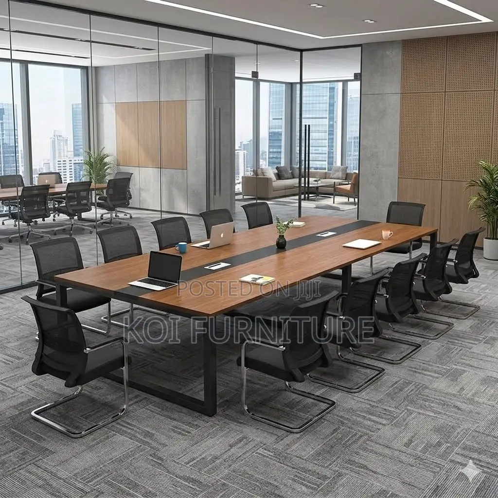 Boardroom Table; 240CM Long Wooden Polished Boardroom Table