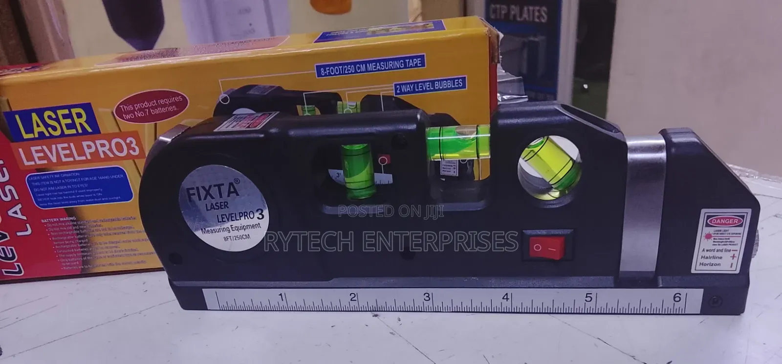 Laser Level Pro3 With 8ft Measuring Tape